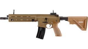 Umarex HK416 A5 Sportsline – armă airsoft electrică 6mm, 1.0J, 160 BB, construcție polimer rezistent, gearbox ECU, pat reglabil, șină Quad Picatinny, alimentare LiPo.