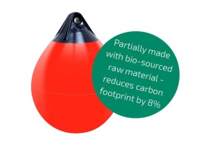 Gamă completă de baloane rotunde portocalii Polyform seria A (modele de la A1 la A6) destinate acostării și semnalizării maritime, fabricate în Norvegia dintr-o singură bucată din Marine Grade Vinyl, echipate cu ochiuri dublu ranforsate și supapă etanșă V