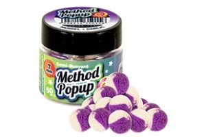 Benzar Method Pop-Up Bicolor 7mm – mini pop-up-uri cu dublă aromă și culoare, flotabilitate controlată și echilibrare perfectă pentru method feeder pe ape presate