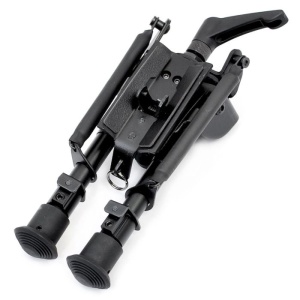 Bipod Hawke Reglabil 15–23 cm – stabilitate, precizie și reglaj fin pentru tragere controlată.