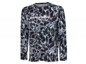 Bluza UV Savage Gear Long Sleeve T-Shirt Black Waterprint