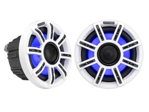 Boxe Marine Coaxiale Premium Kicker MSC65 6.5", Iluminare LED RGB, 4 Ohmi, 195W