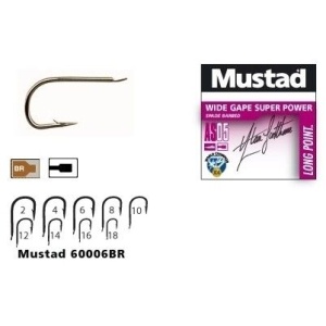 Carlig Mustad Long Point Wide Gape Super Power Bronze 10buc/plic - Img 3