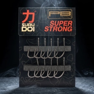 Carlige crap PB Products Surudoi Super Strong PTFE din otel japonez forjat cu varf drept si deschidere wide gape pentru rezistenta extrema