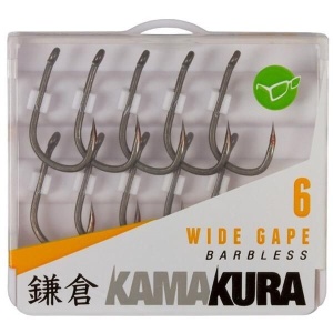 Carlige Korda Kamakura Wide Gape Barbless 10buc/cutie - Img 2