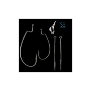 Carlige Offset BKK Chimera Wide Gap Worm Hook Super Slide Coating Nr 03 8buc/plic - Img 2