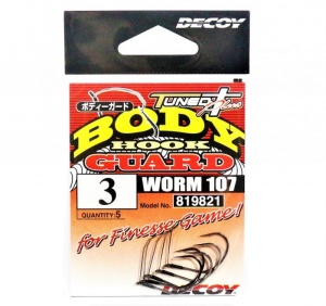 Carlige Offset Decoy Body Guard Worm 107 5buc/plic - Img 3