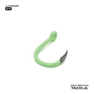 Cârlige Vagner Hook Livebait Pro – Echipament profesional pentru monturi hair-rig la somn, cu ochet sudat și strat luminescent pentru vizibilitate maximă.