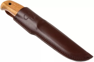 Cuțit Helle Didi Galgalu – Instrument full-tang premium cu lamă de 12,9 cm din oțel 12C27, mâner ergonomic din lemn Kiaat și teacă tradițională din piele.