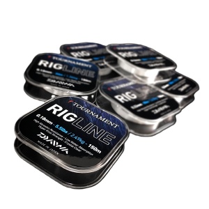 Fir monofilament Daiwa Tournament Rig Line 150m, fir japonez de competiție cu absorbție redusă de apă, ideal pentru monturi match și method feeder.