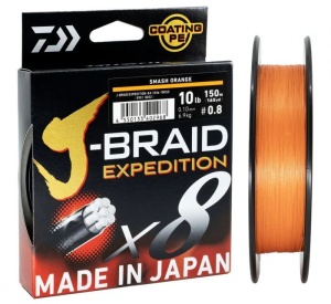 Fir Textil Daiwa J-Braid Expedition X8 PE Orange 150m