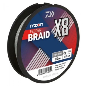 Fir Textil Daiwa N Zon Feeder X8 Braid Steel Gray 150m