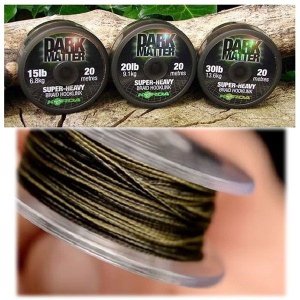 Fir Textil Korda Dark Matter Super-Heavy Braid Hooklink, 20m - Img 1