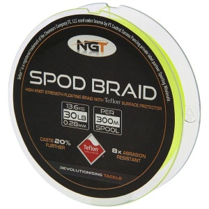 Fir Textil NGT Teflon Coated Spod Braid Fluo 0.28mm 13.6kg 300m