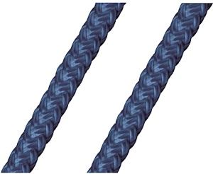 Franghie Poliester Dubla Impletitura PLAM Marlin H.T. Albastra Navy, Parama Maritima Acostare si Scoturi, Diametru 8mm - 20mm, Vanduta la Metru