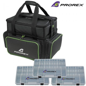 Geanta de Umar Daiwa Prorex pentru Naluci cu 3 cutii 46x34x27cm