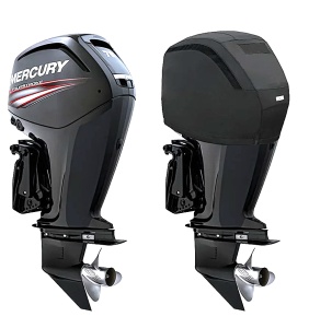 Husa Cap Motor Mercury Ventilata Oceansouth, Motor 4 Cilindri 75-80-90-100-115 CP, An 2014-Prezent, Neagra