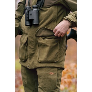 Jachetă impermeabilă și silențioasă de vânătoare Blaser Silence 2L Jacket Men Dark Olive Dark Brown cu buzunare magnetice.