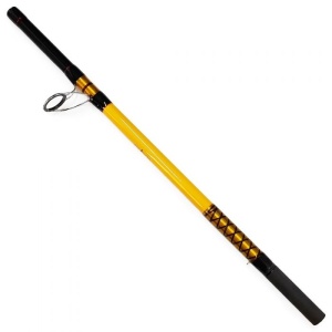 Lansetă WFT Never Crack Big Fish Travel 2.40m, acțiune 150–700g, 5 tronsoane, transport 55cm, ideală pentru pescuit greu în deplasare.