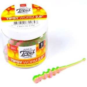 Lucky John Tipsy Worm 5.8cm 12buc T70 - Img 2