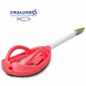 Momitor Cralusso Pink Rocket Method cu matriță, cu design aerodinamic și culoare roz vibrantă, conceput pentru vizibilitate maximă și pescuit method precis.