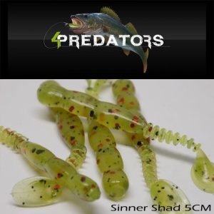 Pachet 4Predators Sinner Shad 5cm L037 - Img 2
