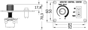 Panou electric pompa aerator 12V Osculati cu timer reglabil si panou din aliaj de aluminiu 92x60mm 10A