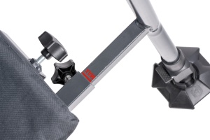 Scaun Mivardi TMX Feeder – Vizualizare șezut anatomic, picioare telescopice Ø25mm și structură compactă pentru transport facil