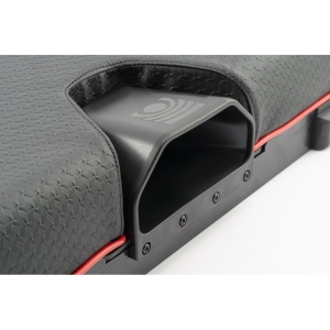 Scaun Modular Trabucco Ultra SBX36 WHT – vedere cadru aluminiu hidroformat, picioare 36mm și pedană glisantă antiderapantă.