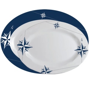 Set 2 Platouri Antialunecare pentru Servit Northwind Marine Business, Melamină Ovală