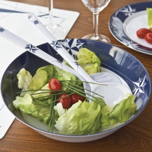 Set de 6 boluri antialunecare de 19cm din colecția Northwind de la Marine Business, fabricate din melamină incasabilă cu inel antiderapant din cauciuc, ideale pentru ambarcațiuni și iahturi.