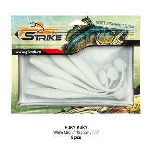 Shad soft Fast Strike Huky Kuky 13.5cm 5bucati plic blister rigid pentru salau si stiuca.
