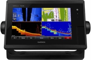 Garmin GPSMAP 7407xsv chartplotter sonar 7 inch cu CHIRP 1 kW, ClearVü și SideVü, conectivitate NMEA și Wi-Fi pentru integrare completă la bord.
