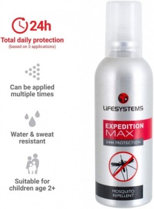 Spray Antitantari Lifesystems Expedition MAX DEET Mosquito Repellent 100ml - Img 3