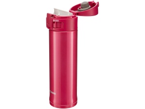 Termos Zojirushi SM-KHE48PV 0.48L Red – termos premium din oțel inoxidabil, izolație vidată japoneză, design compact și deschidere cu o singură mână.