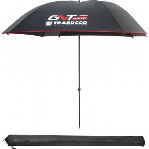 Umbrelă Pescuit Trabucco GNT Match PE 250cm, Spițe din Fibră de Sticlă 8mm, Impermeabilă, Include Cuie și Sfoară Ancorare