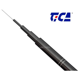 Noua serie de vergi accesibile Tica Extreme fabricate din carbon High Modulus 30T, dotate cu vârf hibrid mixt din carbon tubular și solid, cu acțiune rigidă Stiff și blank rezistent, disponibile în lungimi de 5m, 6m și 7m.