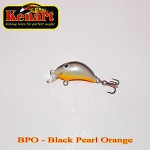 Vobler Kenart Hunter 2cm 1.5g floating Black Pearl Orange