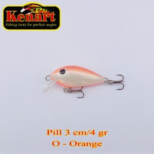 Vobler Kenart Pill 3cm 4g Sinking Orange