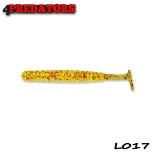 4Predators Worm Shad, 8cm, Chartreuse-Pearl