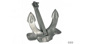Gamă completă de ancore tradiționale model Hall de la Osculati fabricate din fontă turnată și galvanizată la cald prin imersie, echipate cu cap articulat pivotant, disponibile în variante de greutate de la 16kg până la 60kg.