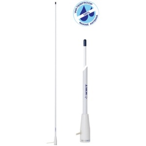 Antena marina de banda larga Scout KS-7B 24cm negru din fibra de sticla pentru receptie radio AM FM DAB si TV terestra.