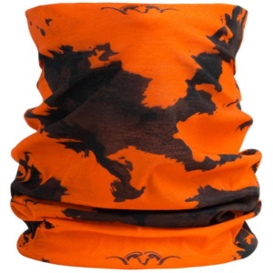 Bandană multifuncțională Blaser Multi-Tube Blaze Orange cu imprimeu Argali pentru vânătoare și outdoor.