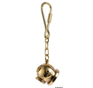 Breloc Cască Scafandru din Alamă Osculati, 3x3 cm, Accesoriu Nautic