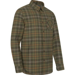 Cămașă de vânătoare din flanel de bumbac în carouri Blaser Julian Flannel Green Orange bărbați.