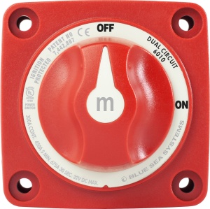 Contact General Blue Sea m-Series Mini Dual Circuit – Gestionare dublă într-un format compact, garantând o baterie de start mereu plină