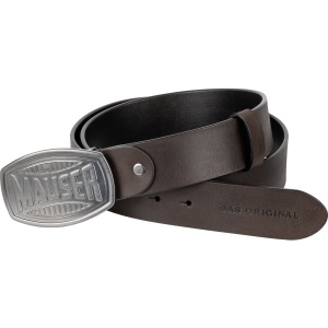 Curea din Piele Mauser Leather Belt, Dark Brown, Cataramă Metalică