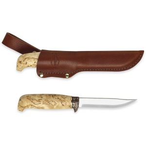 Cuțit Marttiini Lynx 134, Oțel Inox, Mesteacăn Creț și Bronz, 110mm