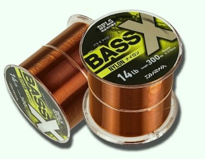 Fir Monofilament Daiwa Bass-X Nylon Assam Brown 300m
