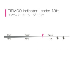 Fir monofilament inaintas FLY TIEMCO INDICATOR TAPERED LEADER 13ft 5X - Img 2